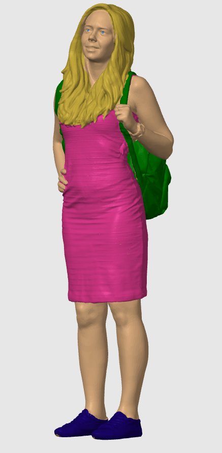Zuschauer Claudia mit Rucksack 1:32