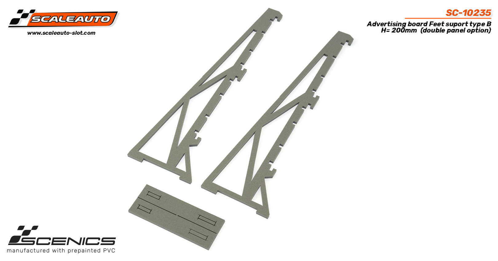 Scaleauto Stützen 200mm (PVC-Hartschaumplatten) für Werbetafeln SC10217A/B