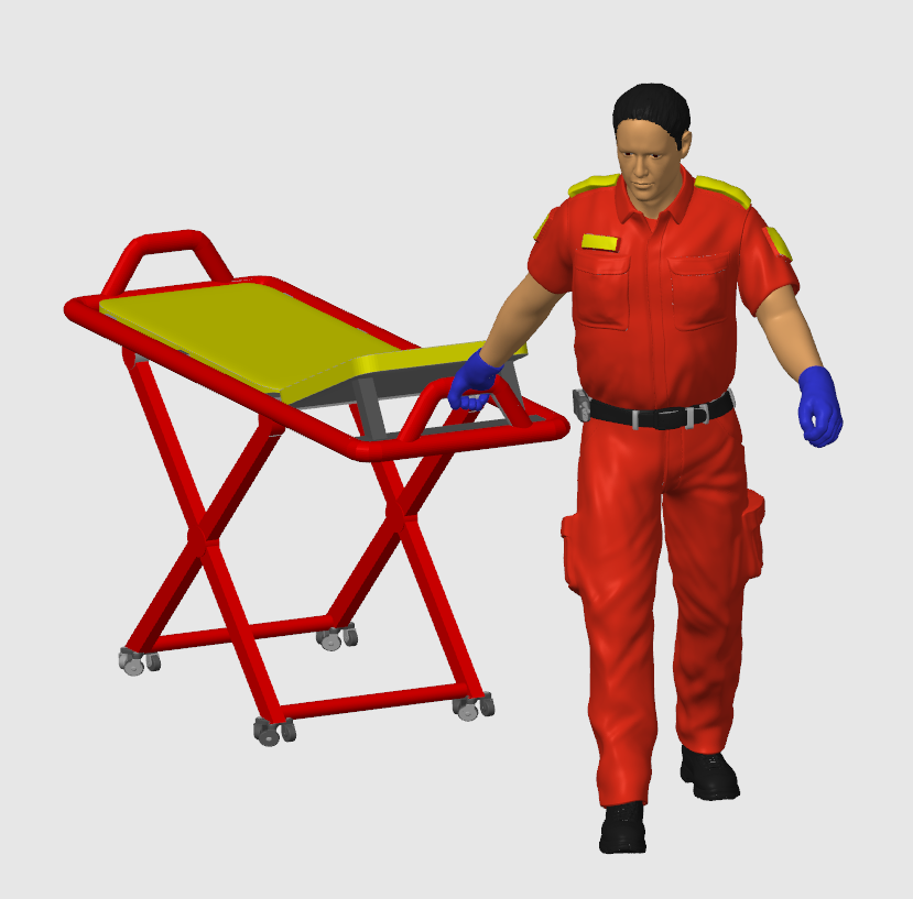 Sanitäter Theo mit Trage 132